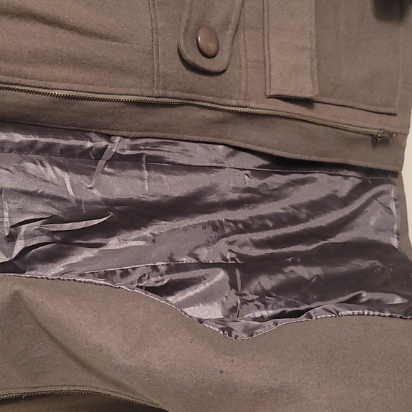 MODCLOTH WOOL BLEND STONE JACKET, SZ LARGE - Picture 12 of 16